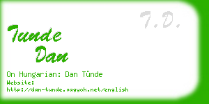 tunde dan business card